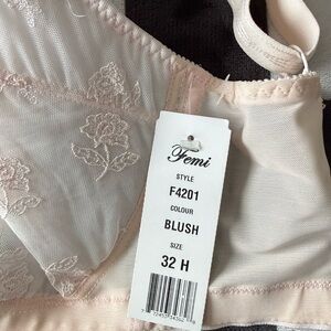 Wireless Blush Lace Bra for Plus Size